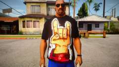Rock Hand Black T-Shirt for GTA San Andreas