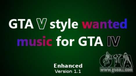 Wanted Music Mod VStyle for GTA 4