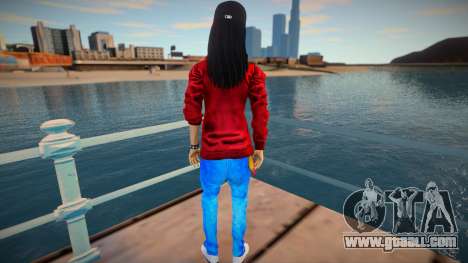 Swag girl in blue jeans for GTA San Andreas