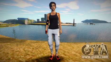 Lara Croft (Tomb Raider) suit of Mirrors Edge for GTA San Andreas