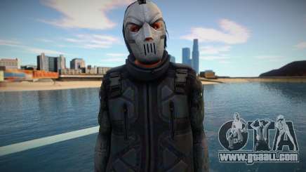 Character from GTA Online in a mask and body armor for GTA San Andreas
