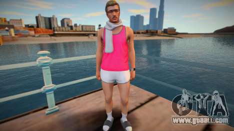 Hipster in a pink T-shirt from GTA Online for GTA San Andreas