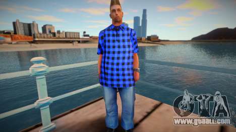 Wmybar in a blue shirt for GTA San Andreas