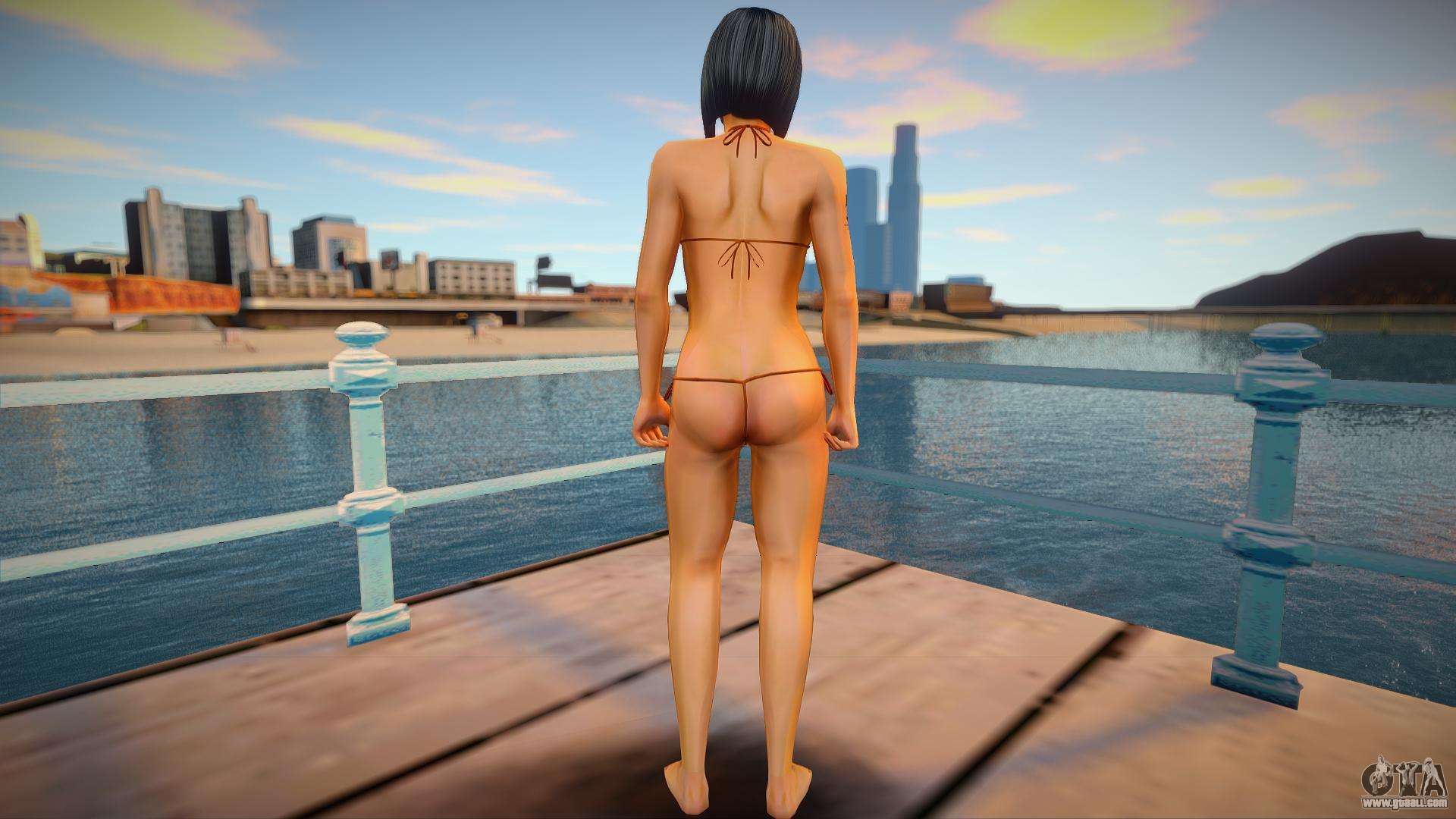 Naked Beach Asian Bikini Topless - Asian Beach Girl for GTA San Andreas