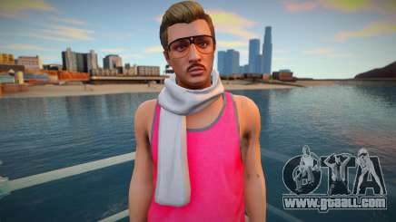 Hipster in a pink T-shirt from GTA Online for GTA San Andreas