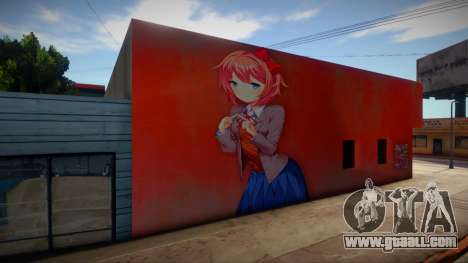 Sayori Graffiti Wall for GTA San Andreas