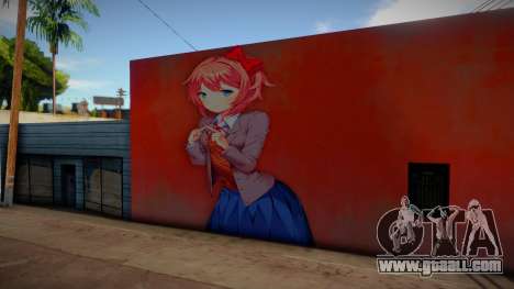 Sayori Graffiti Wall for GTA San Andreas