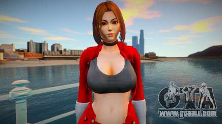 KOF Soldier Girl - RED Brown hair 7 for GTA San Andreas