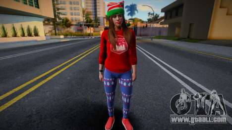 Girl in New Year's clothes 4 for GTA San Andreas