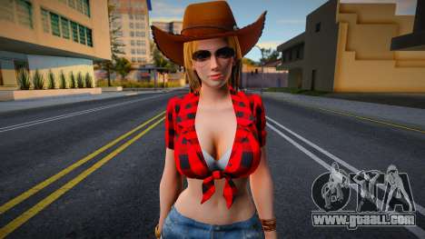 DOA Tina Armstrong Vegas Cow Girl Outfit Count 2 for GTA San Andreas