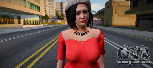 Asian woman in New Year's clothes 1