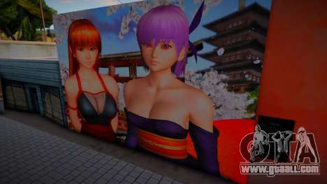 DOA Hot Kasumi and Ayane Mural for GTA San Andreas