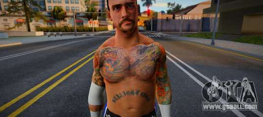 CM Punk blue suit