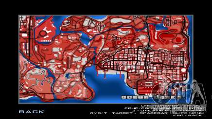Red map for GTA San Andreas