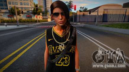 Lara Croft Fashion Casual - Los Angeles Lakers 3 for GTA San Andreas