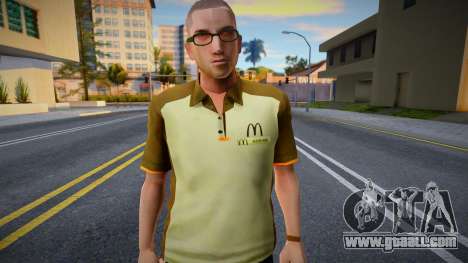 Pracownik McDonalds for GTA San Andreas