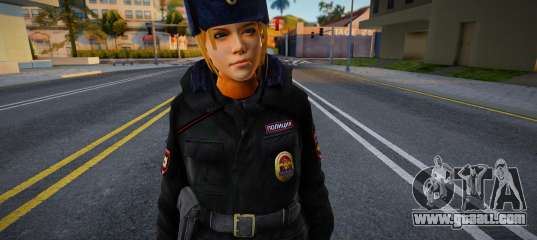 Girl in police uniform