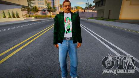 A man in a fashionable T-shirt for GTA San Andreas