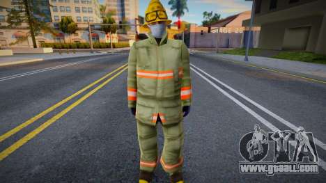 Firefighter in a protective mask for GTA San Andreas