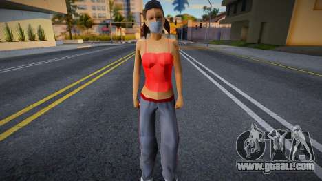 Katie Zhang in a protective mask for GTA San Andreas