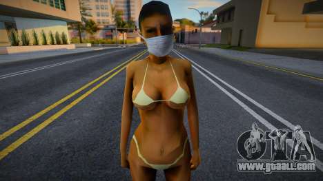 Bfybe in a protective mask for GTA San Andreas