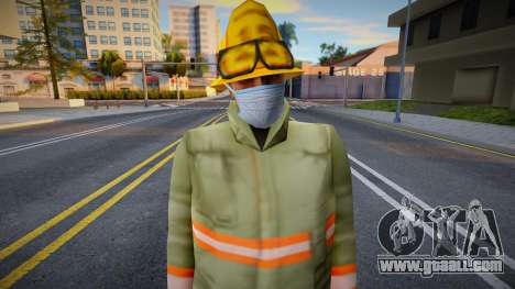 Firefighter in a protective mask for GTA San Andreas