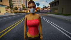 Barbara in a protective mask for GTA San Andreas