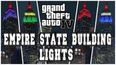 Empire State Building lights Red for GTA 4