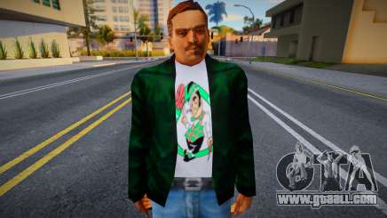 A man in a fashionable T-shirt for GTA San Andreas