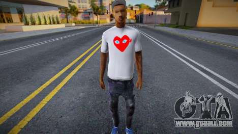 A young gangster in a white T-shirt for GTA San Andreas