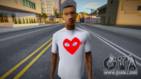 A young gangster in a white T-shirt for GTA San Andreas