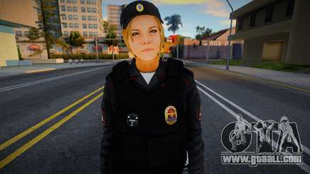 Police woman with bulletproof vest (PPS) for GTA San Andreas