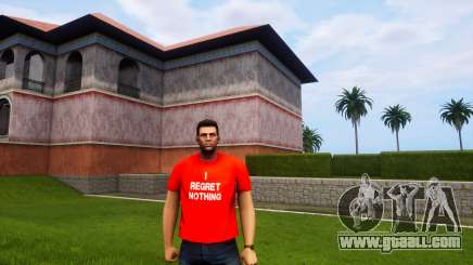 I regret Nothing Red T Shirt for GTA Vice City Definitive Edition
