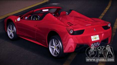 Ferrari 458 Spider (USA Plate) for GTA Vice City