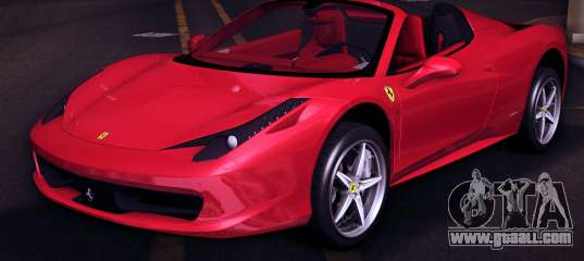 Ferrari 458 Spider (USA Plate) for GTA Vice City