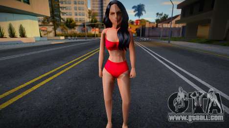 Girl in a red swimsuit for GTA San Andreas