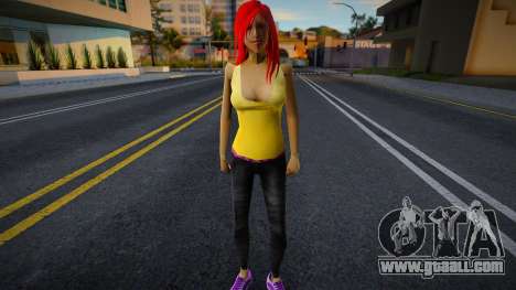 Redhead Female Skin v1 for GTA San Andreas