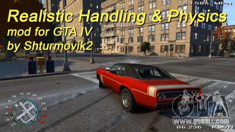 Realistic Handling and Physics V1.0 for GTA 4