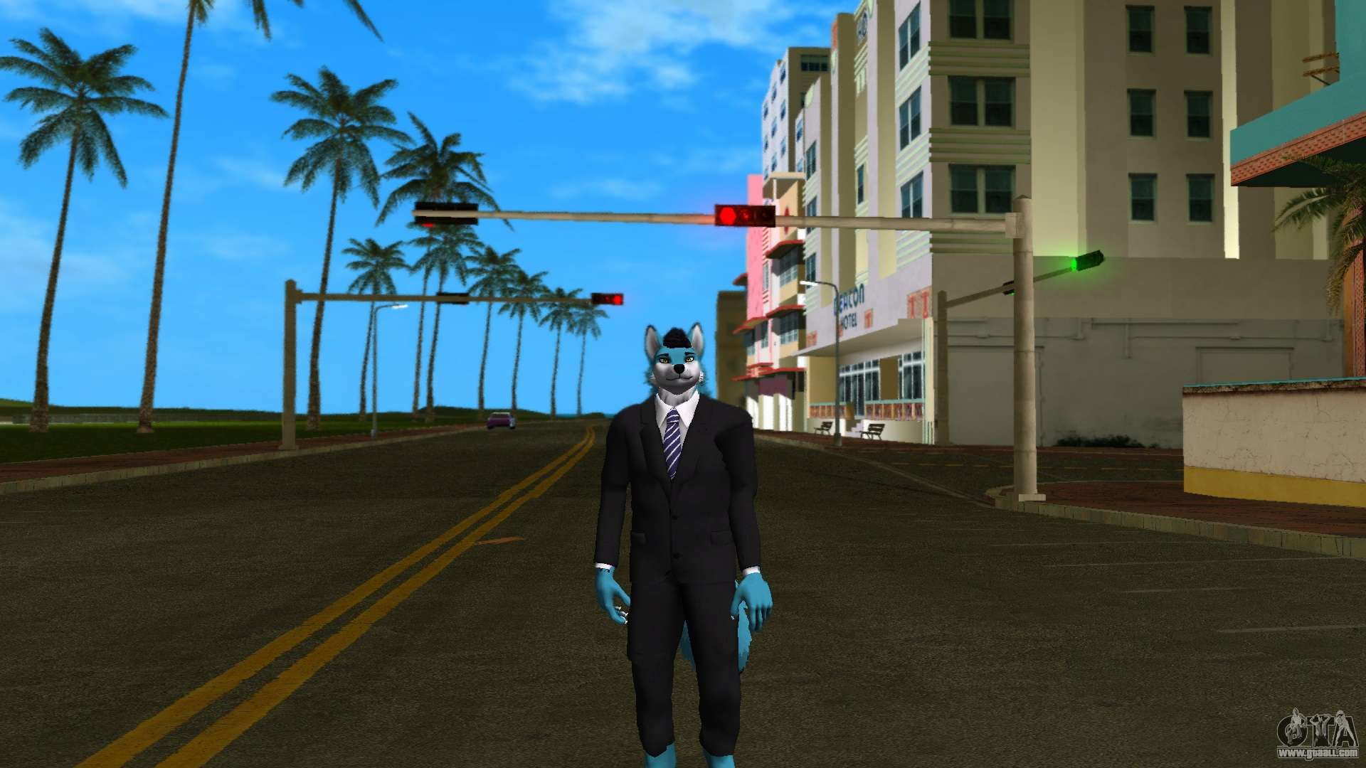 GTA Vice City Furry Wolf And Black Blue Roblox Mod 
