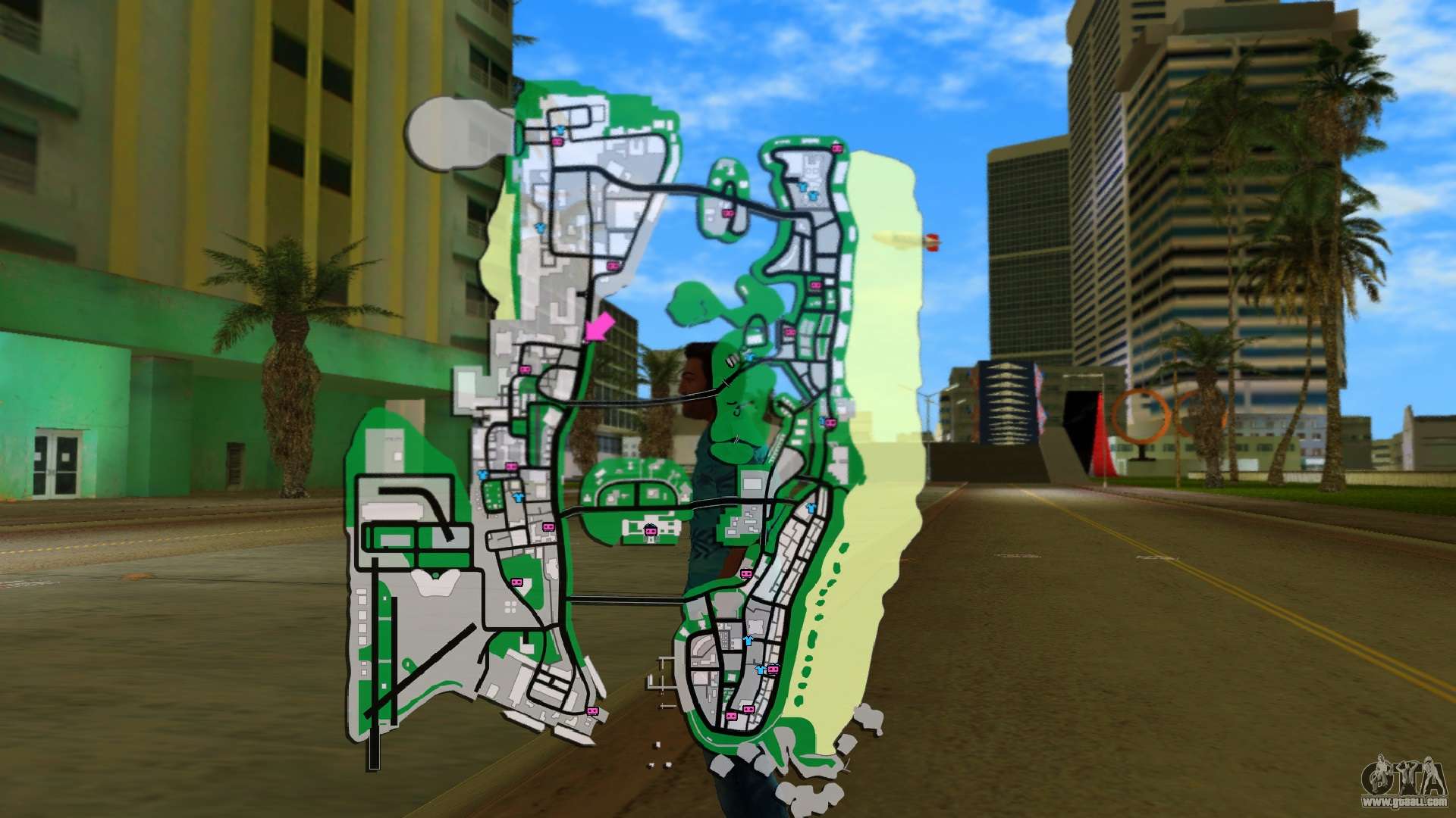 Stunt Map Downtown For Gta Vice City
