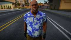 Trainer from Left 4 Dead in a Hawaiian shirt (Blue for GTA San Andreas