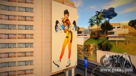 Tracer Overwatch Billboard At Rodeo for GTA San Andreas