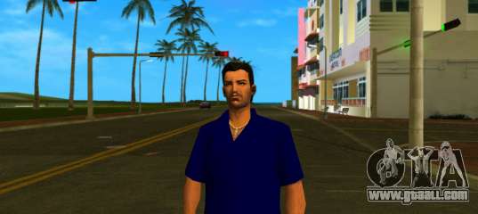 Tommy Camicia Blu Scuro for GTA Vice City