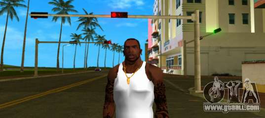 Carl Johnson in a white T-shirt for GTA Vice City