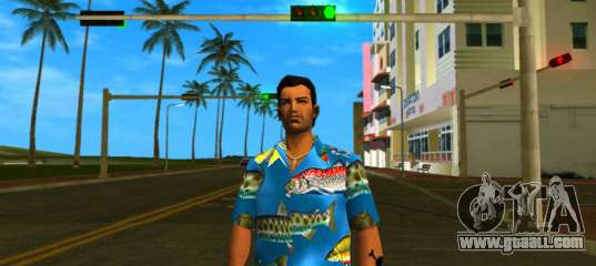Tommy in a vintage v8 shirt for GTA Vice City