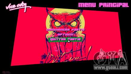 Hotline Miami Menu HD v5 for GTA Vice City