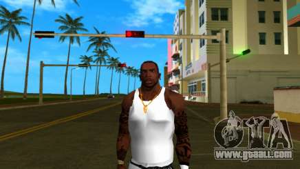 Carl Johnson in a white T-shirt for GTA Vice City