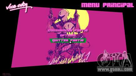 Hotline Miami Menu HD v4 for GTA Vice City