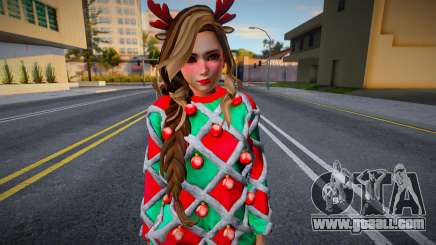 Christmas Skin For Girl for GTA San Andreas