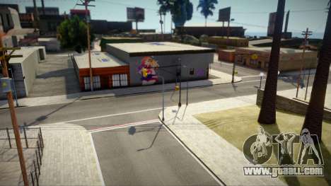 East Los Santos Retextured (Anime Style) Beta for GTA San Andreas